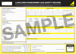 Landlord gas safety certificate